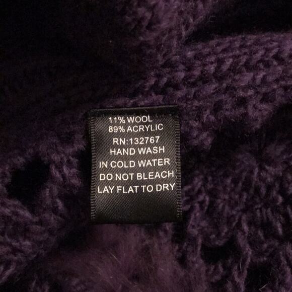 Bacci Purple Wool Blend Sweater. M - Picture 6 of 6